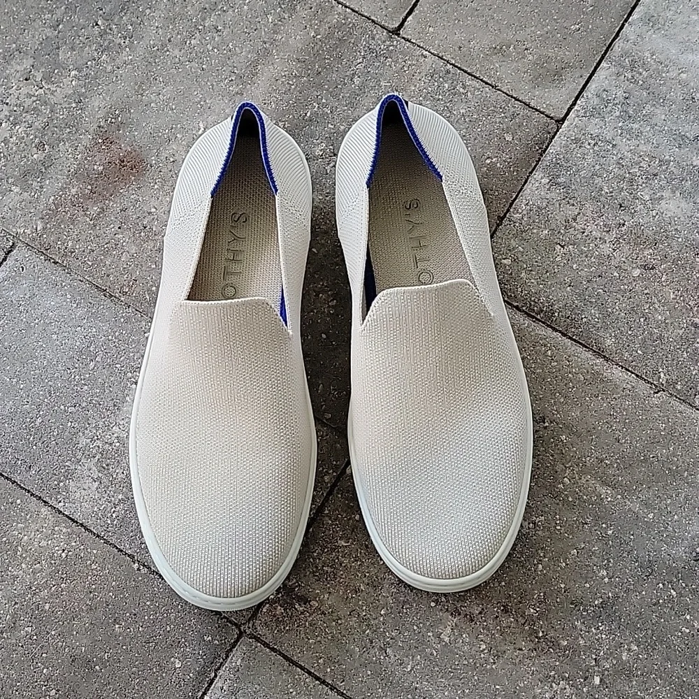Rothy's The Original Slip-On Sneaker Sz 8 Color Is Sand - Picture 2 of 11